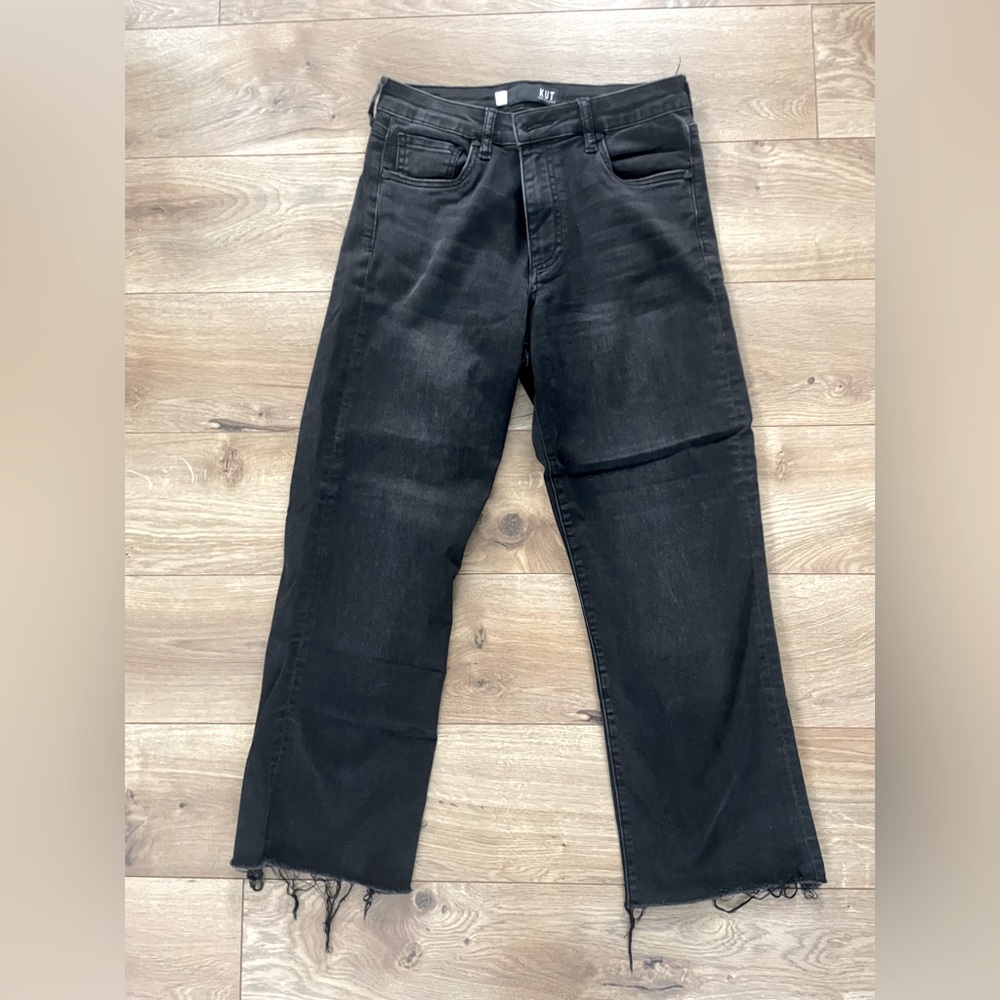 Kut from Kloth high waist flare black pants